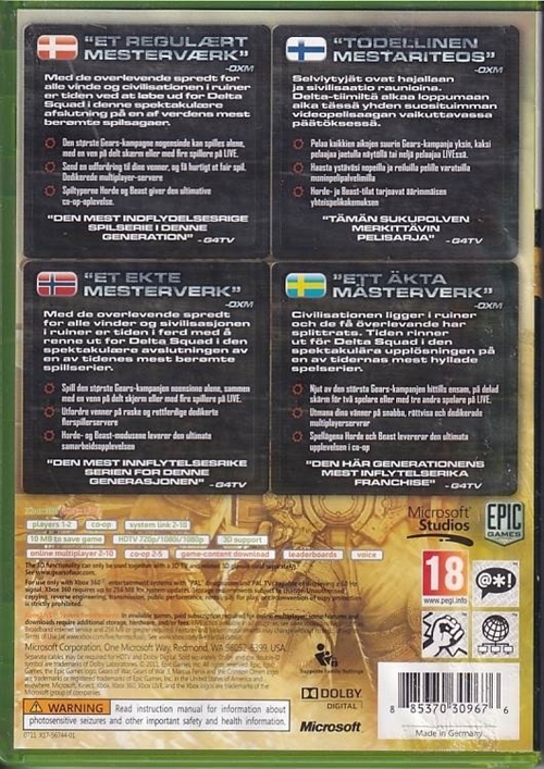 Gears of War 3 - XBOX 360 (B Grade) (Genbrug)